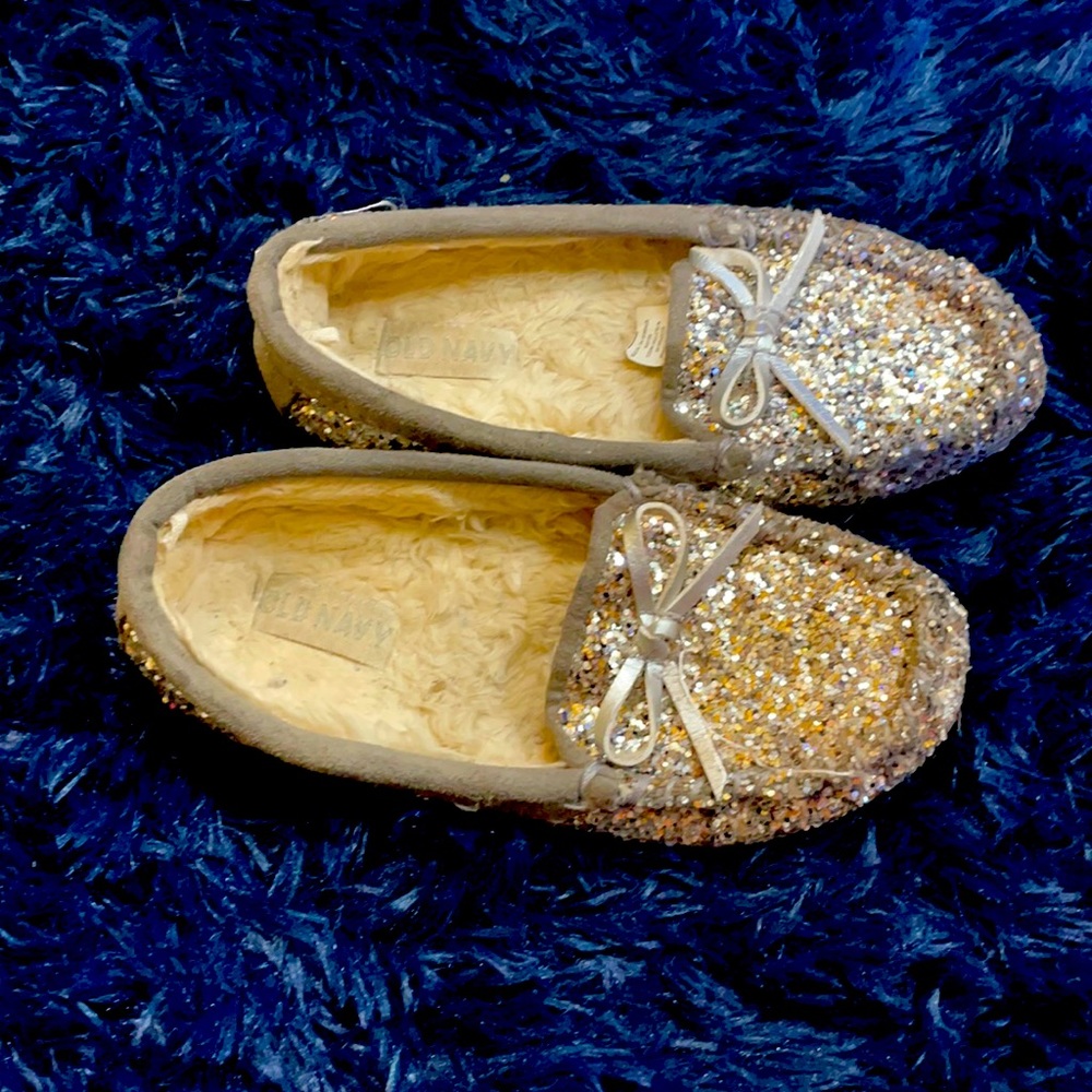Old navy sequin slippers: Very worn